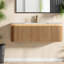Meuble-lavabo élégant avec meuble-lavabo en bois et lavabo intégré pour les salles de bain modernes