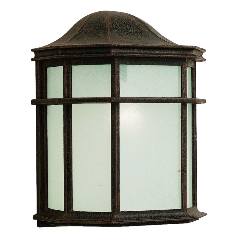Lanterne murale d'extérieur Spielman H 10 ", Rouille peinte, Incandescent