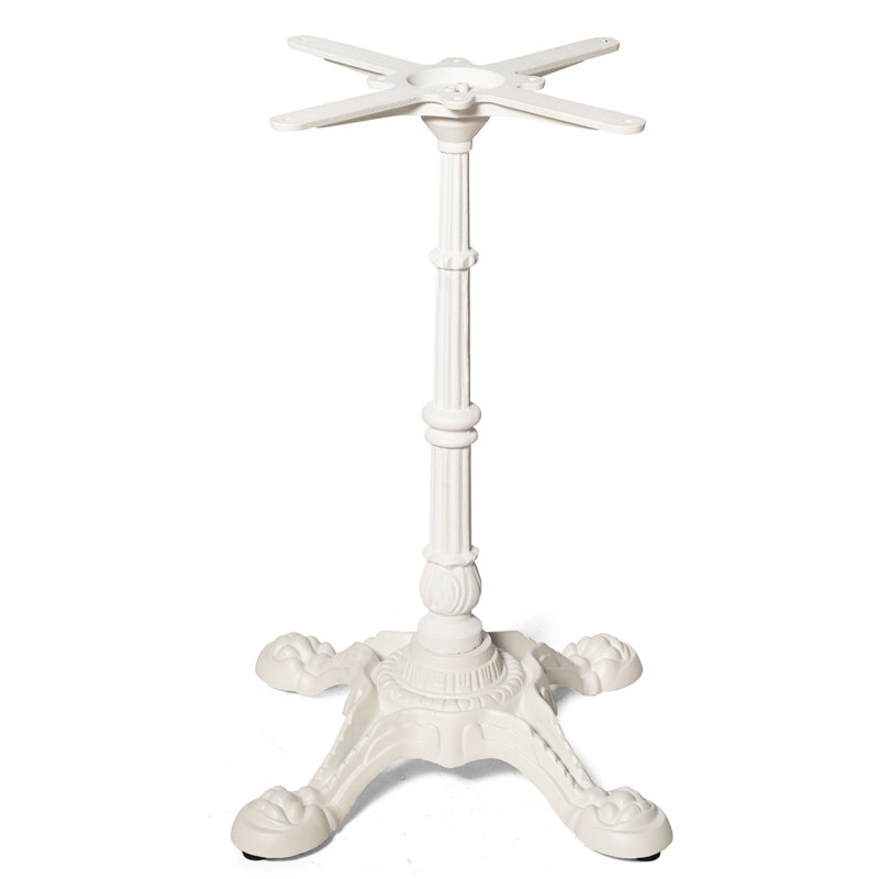 H27,95 Base de table en fonte avec 4 pieds en griffe de tigre, pied de table blanc