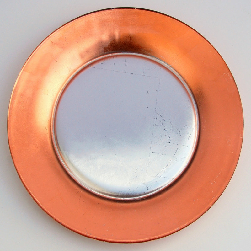 7.5" Appetizer Plate, Silver/Rose Gold