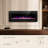 50 Inch Electric Fireplace Wall Mounted, Recessed/ Semi-Recessed Electric Fireplace Heater With Realistic 3-Sided Led Flame, 12 Flame Colors & 12 Ember Bed Colors, 750W/1500W, Remote Control, For Living Room, Bedroom-133320255