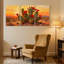 «Cactus Desert Cactus Sunset», ensemble de 3 reproductions d'art sur toile-170727674