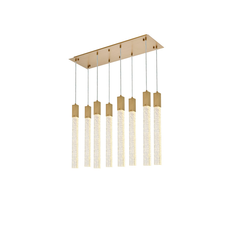 Aliha 8 - Light Kitchen Island Pendant, Satin Gold