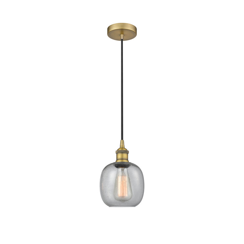 Luminaire suspendu simple à 1 lumière Amila, Or foncé