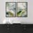 Green Calm Relax Abstract Floral Botanical - Framed Canvas Master Bedroom Wall Art 2 Pieces Print-98109402-98109404
