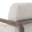Wilber - Modern Off-white Fabric + Grey Wood Accent Chair