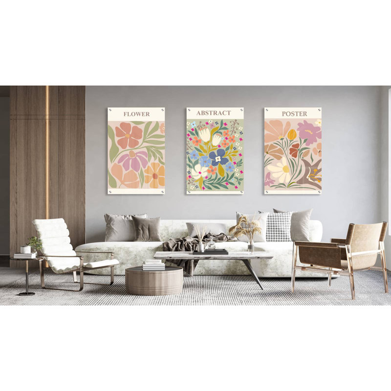 Collection botanique - ensemble de 3 reproductions sans cadre