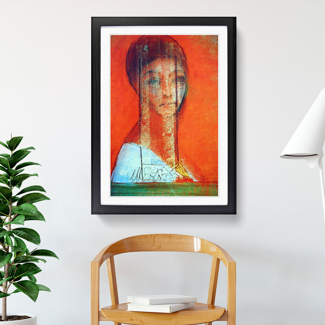 Veiled Woman by Odilon Redon - Picture Frame Painting