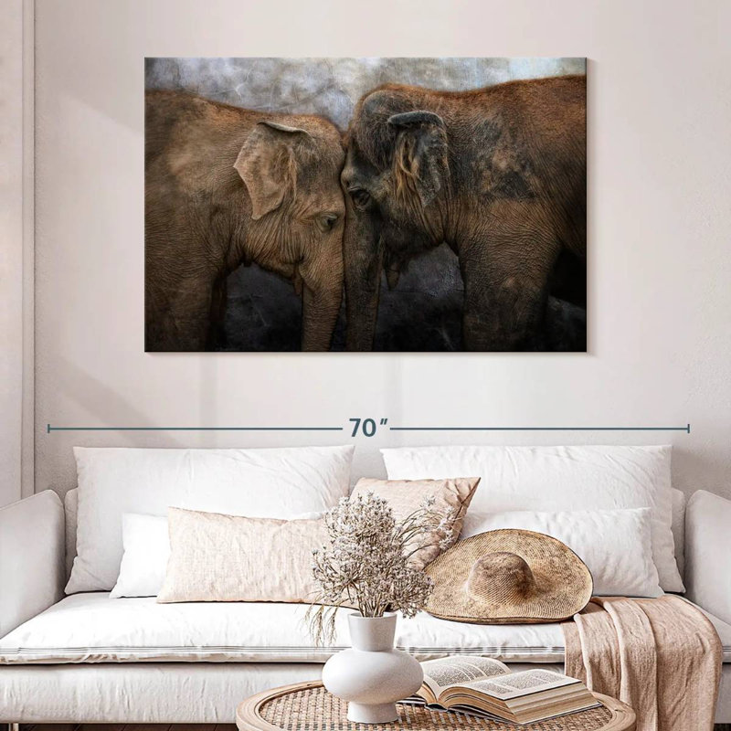 «Brampt Elephant Young Love», H 32 po x l 48 po
