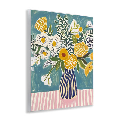 Bouquet sur plaque rayée, design par Creative Studio