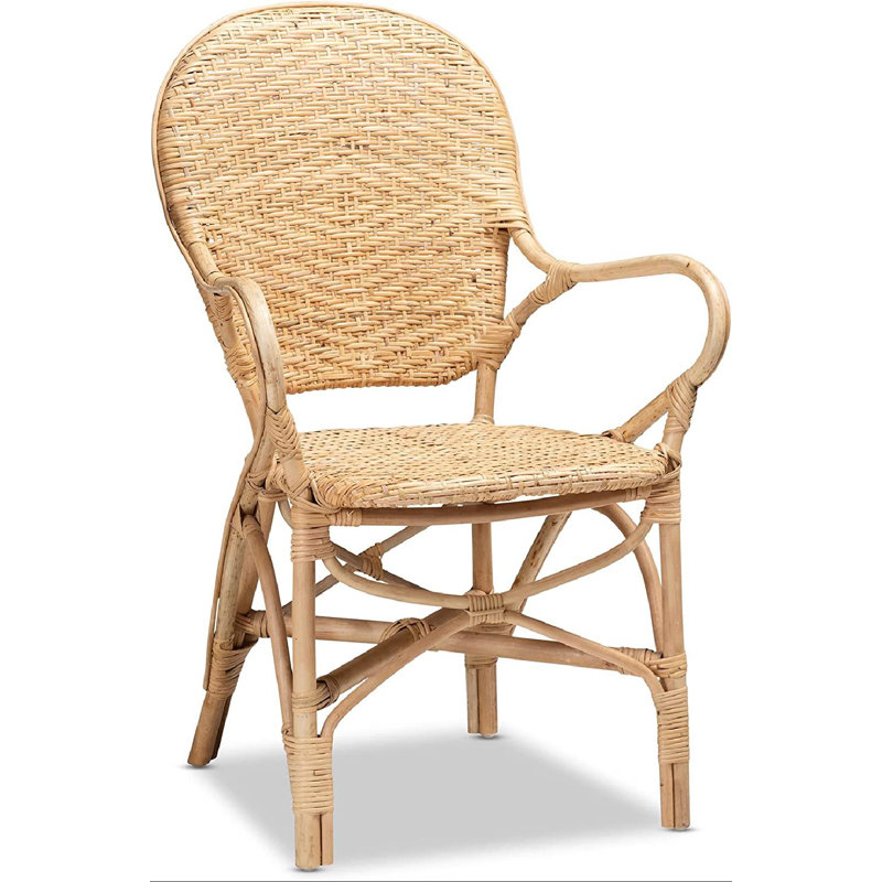 Censu Armchair in Rattan Natural Brown