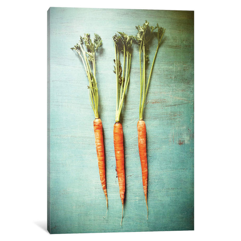 Three Carrots by Olivia Joy StClaire - Wrapped Canvas Print, 66.04 cm H x 45.72 cm W x 1.91 cm D