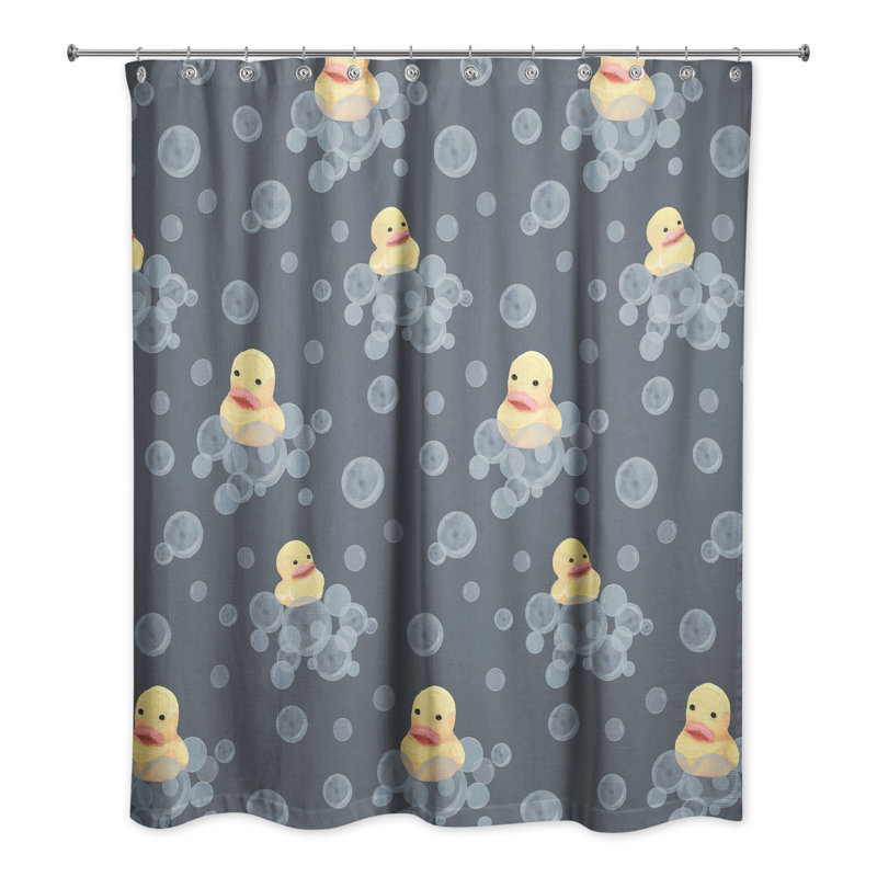 Rideau de douche simple, Bleu marine