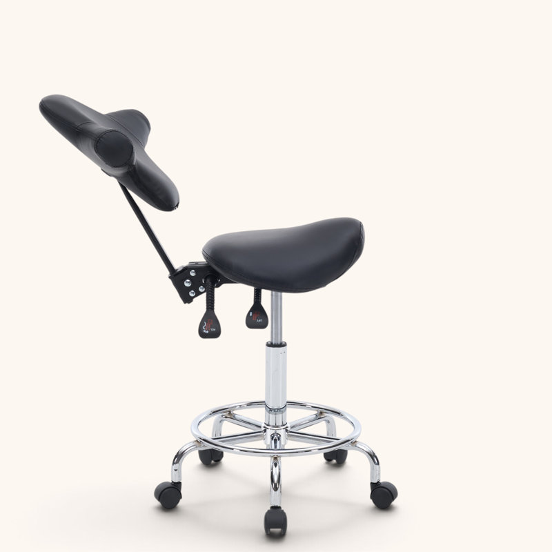 Chaise pivotante à hauteur réglable, tabouret ergonomique, Noir