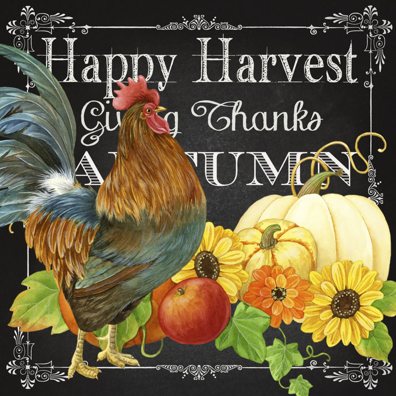 Harvest Greetings III - Wrapped Canvas Print, 76cm H x 76cm W x 3.8cm D
