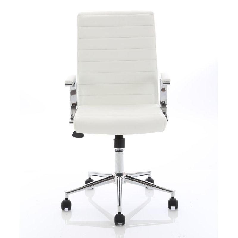 Ezra Executive Chair, White/Cream