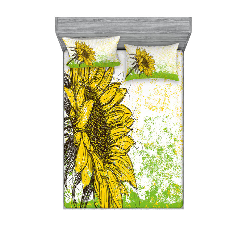 Multicolore drap-housse et coussin décoratif Ambesonne, Ensemble de draps pour très grand lit californien