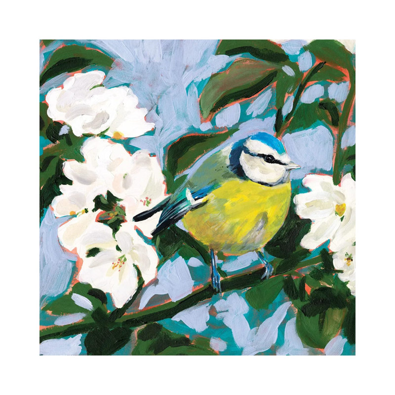 Perching I by Victoria Borges - Wrapped Canvas Painting, 30.48 cm H x 30.48 cm W