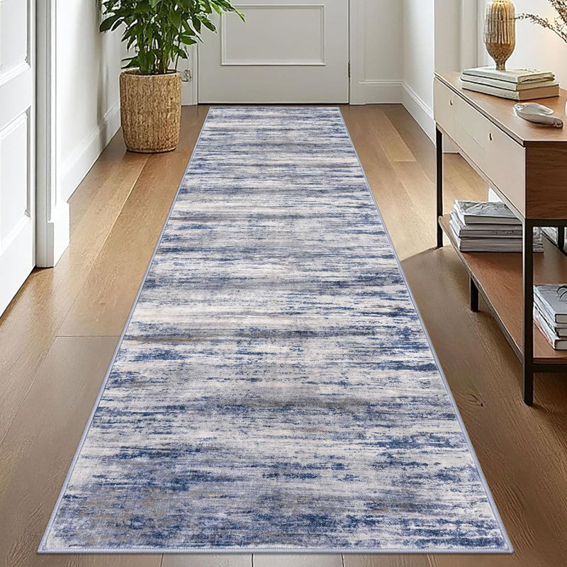 Tapis de couloir coulissant pour tapis de couloir moderne moderne et antidérapant 2,6 x 10 po antidérapant pour cuisine d'entrée