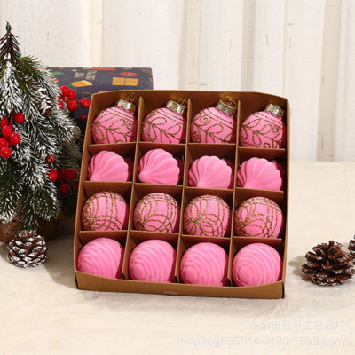6 Pcs Christmas Ball Ornaments Set, Assorted Shatterproof Christmas Glittering Ornaments for Christmas Tree, Christmas Tree Decoration for Xmas Holiday