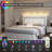 Bed Frame with Adjustable Headboard and Diamond Button Upholstered Tufted Beds-2072325890-2072325889