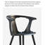 Chaise de salle à manger moderne et simple en bois de frêne massif