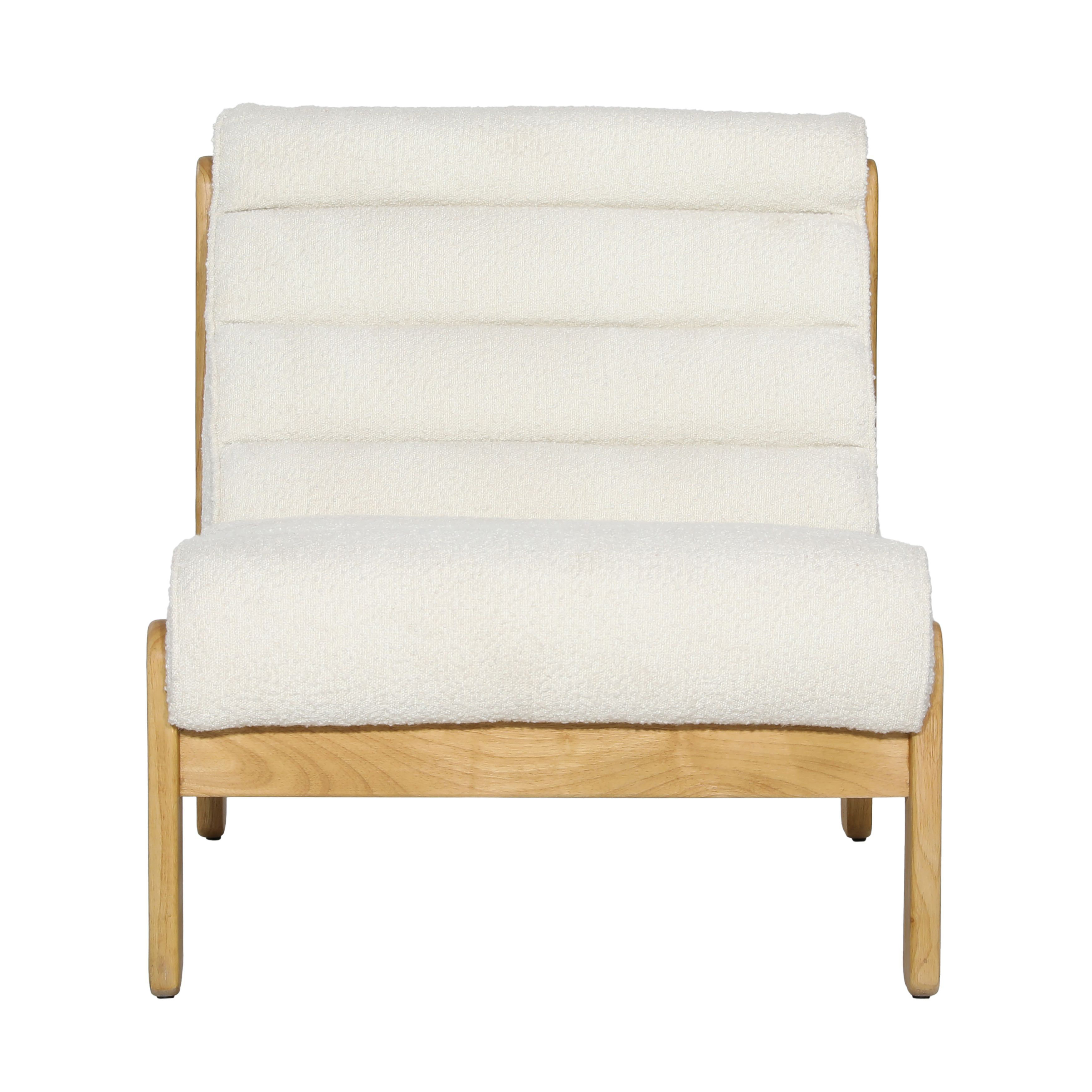 Hokku Designs Juno Upholstered Occasional Chair, Offwhite Wayfair