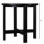 Table d'appoint ronde noire Hdpe (46X46X46Cm) - Matériau robuste et non toxique, style portable simple, convient à la chambre / salon / bureau / salle de bain, décoration intérieure et utilisation pratique-693392204