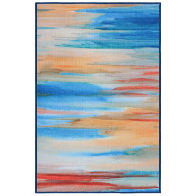 Tapis bleu/beige Trista