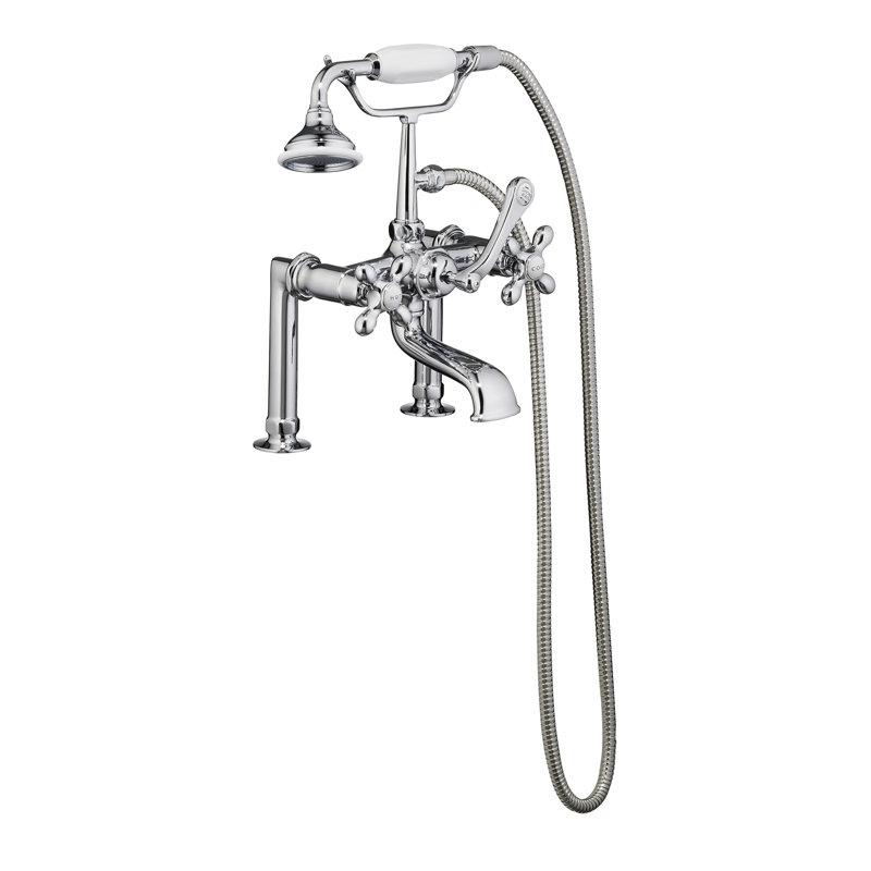 66'' x 31.13'' Soaking Cast Iron Bathtub with Faucet, Chrome