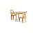3 Piece Dining Table Set Contains a Rectangle Dining Room Table with Butterfly Leaf and 2 Linen Fabric Chairs, Wire Brushed Black-443996598-536825900
