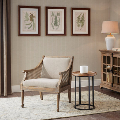 Fauteuil décoratif, fauteuil transitionnel en canne