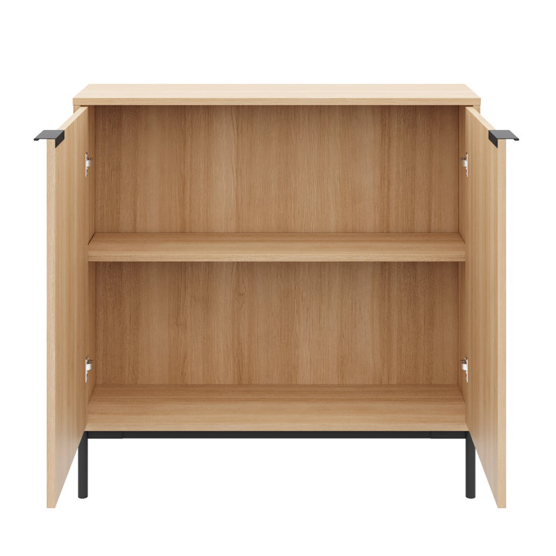 Slim 2-door Storage Console, Beige