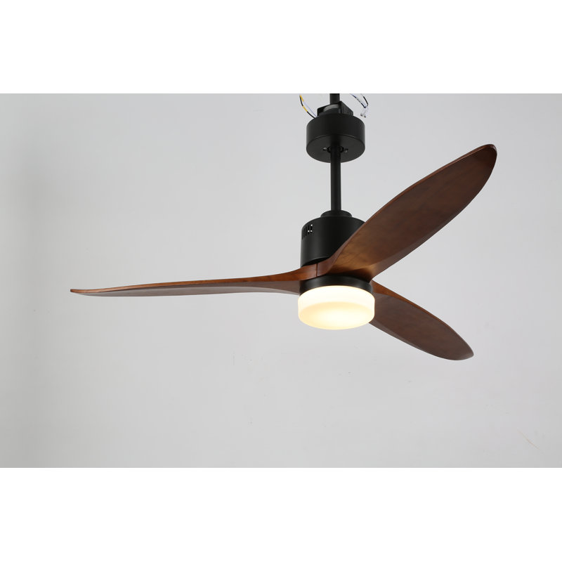 Cahal 52" Reversible 3-Blade Ceiling Fan with Remote Control and Light Kit