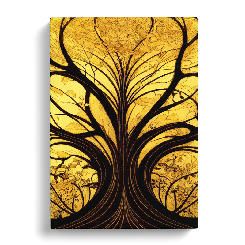 Art Nouveau Tree No.5 - Wrapped Canvas Print, 76cm H x 50cm W x 3cm D