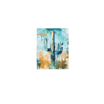 Art mural minimaliste 24 po x 36 po Saguaro