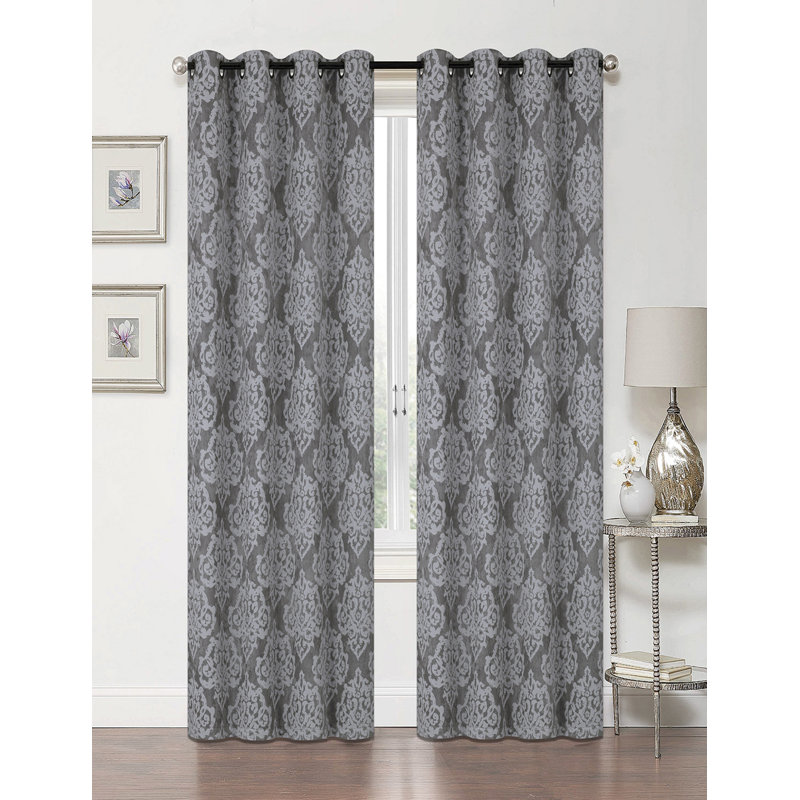 Paire de rideaux occultant Kaelyn , Gris