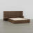 Kyros Modern 3-Piece Fluted Headboard With Floating Nightstand & Solid Wood Legs-125368448-125368449