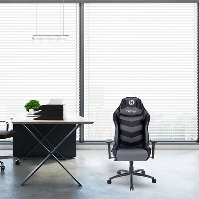Nylon Base High Back Racing Style Pc Gaming Chair Grey/Black -  Onewell, JQJRTA-TS61-GRY-BK