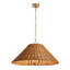 Lustre japonais en rotin à hauteur réglable de style Wabi-Sabi-133228093
