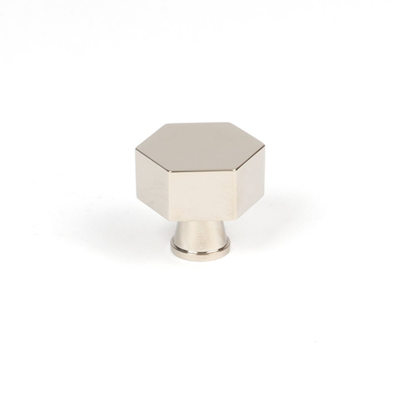 Geometric Knob, 3 cm, Polished Nickel