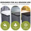 Grande boîte de rangement 120 gallons Balconera, noir et gris-132786854-132786856