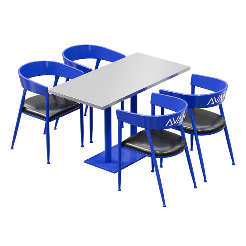 Ensemble de salle à manger 5 pièces, H 29,6 po x L 47,3 po x l 27,6 po, Bleu
