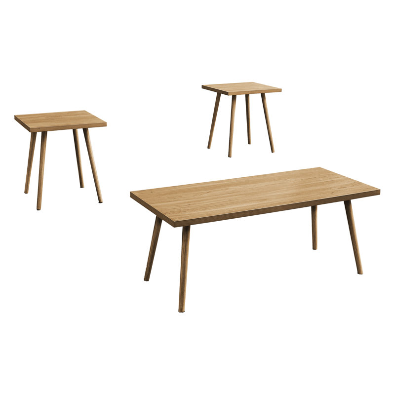 Contemporain, 3 pièces, table, stratifié noyer, tables basses, salon de bout, ton moderne, construction