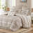 Perryn Neutral Vintage Jacquard 7-Piece King Comforter Set-123553347-123553346