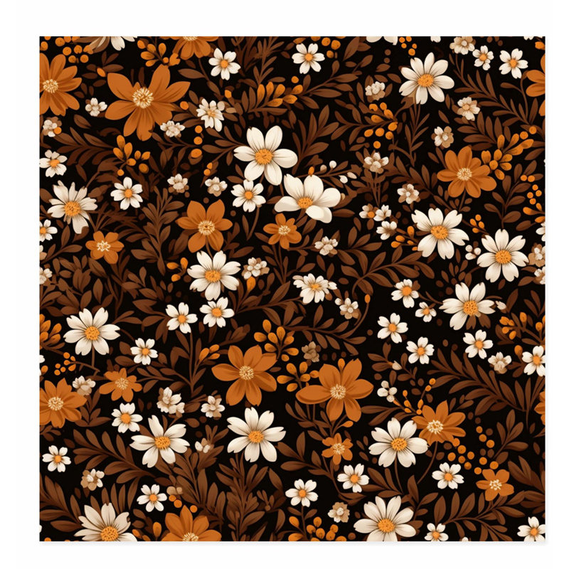 Motif floral d'automne floral, H 16 po x l 16 po