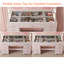 Margrith Makeup Vanity with Glass Top and Hidden Shelves Storage, Vanity Table with LED Lighted Mirror, Charging Station, 11 Drawers for Bedroom-809013878