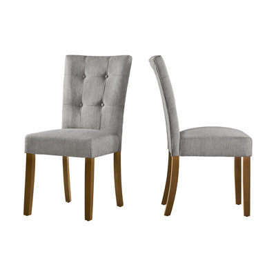 Chaise d’appoint capitonnée en lin Mitzi