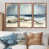 Toile avec cadre flottant brun