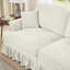Canapé modulaire classique à 4 places modulaire en U avec accoudoirs évasés et volants amovibles, jupes plissées et pieds fuselés, canapé en nuage à assise profonde en chenille avec repose-pieds mobiles-118377428